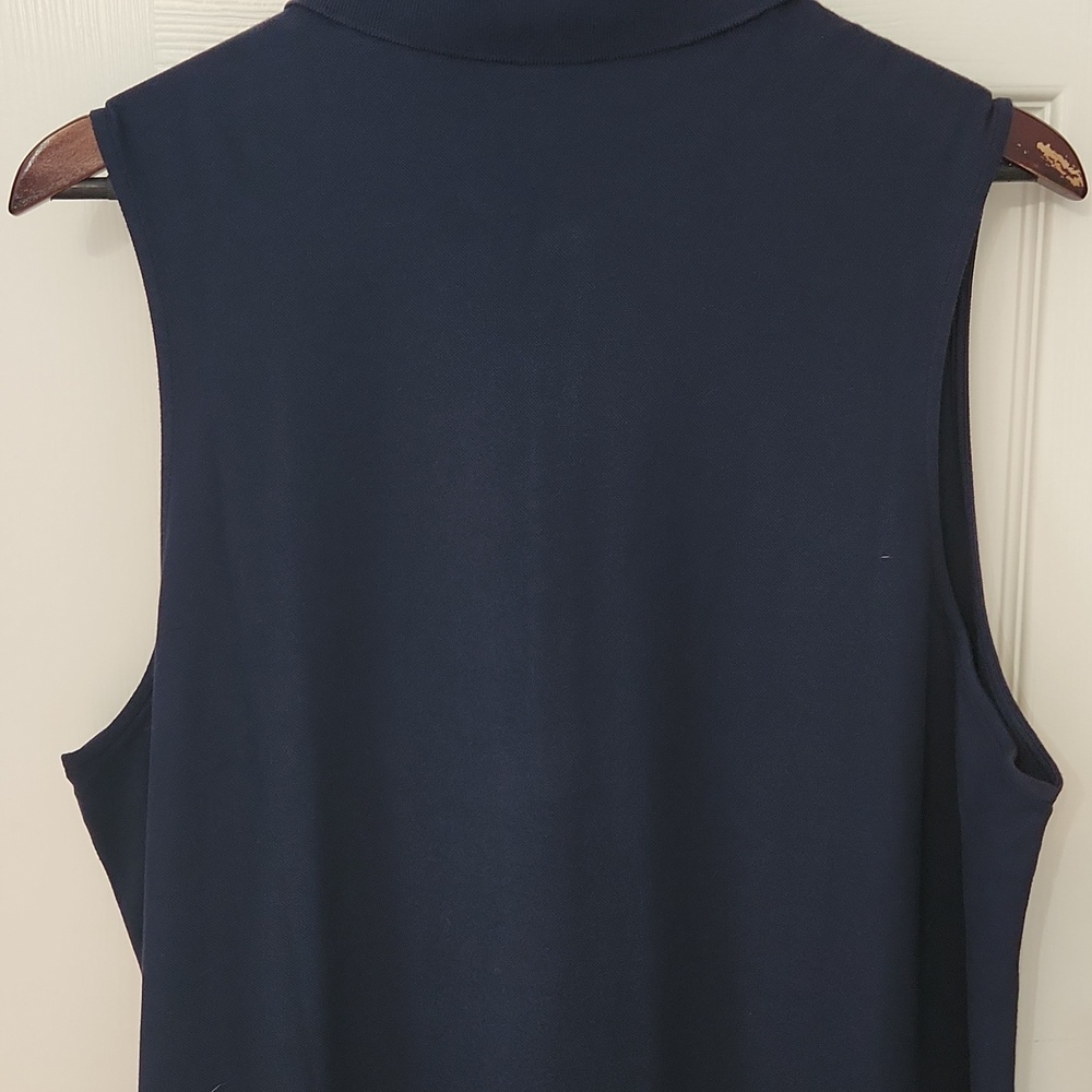 Ralph Lauren Navy Sleeveless Polo Midi Dress with Red Logo - Picture 9 of 10